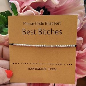 Best B*tches Morse Code Bracelet